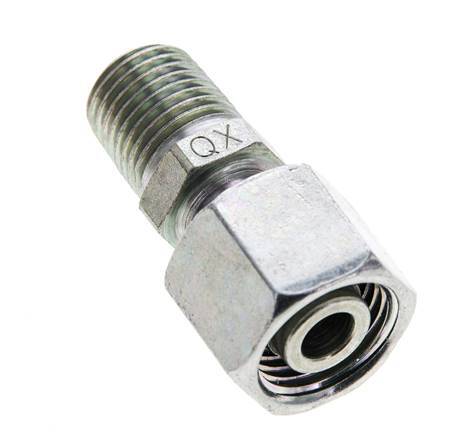 10L & 1/4'' NPT Zink plated Steel Straight Swivel with Male Threads 315 bar Adjustable ISO 8434-1