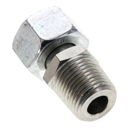 15L & 1/2'' NPT Zink plated Steel Straight Swivel with Male Threads 315 bar Adjustable ISO 8434-1