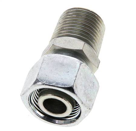 15L & 1/2'' NPT Zink plated Steel Straight Swivel with Male Threads 315 bar Adjustable ISO 8434-1