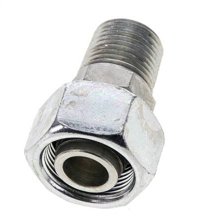 18L & 1/2'' NPT Zink plated Steel Straight Swivel with Male Threads 315 bar Adjustable ISO 8434-1