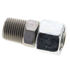 14S & 1/2'' NPT Zink plated Steel Straight Swivel with Male Threads 630 bar Adjustable ISO 8434-1