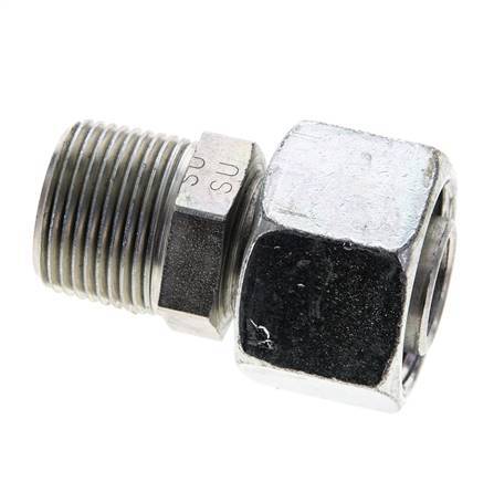 20S & 3/4'' NPT Zink plated Steel Straight Swivel with Male Threads 400 bar Adjustable ISO 8434-1