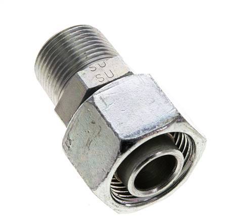 20S & 3/4'' NPT Zink plated Steel Straight Swivel with Male Threads 400 bar Adjustable ISO 8434-1