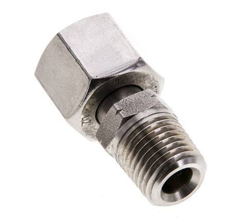 10L & 1/4'' NPT Stainless Steel Straight Swivel with Male Threads 315 bar Adjustable ISO 8434-1