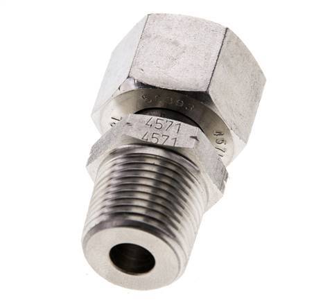 12L & 3/8'' NPT Stainless Steel Straight Swivel with Male Threads 315 bar Adjustable ISO 8434-1