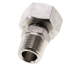 18L & 1/2'' NPT Stainless Steel Straight Swivel with Male Threads 315 bar Adjustable ISO 8434-1