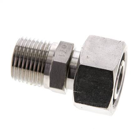 18L & 1/2'' NPT Stainless Steel Straight Swivel with Male Threads 315 bar Adjustable ISO 8434-1