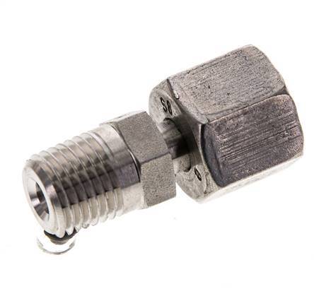8S & 1/4'' NPT Stainless Steel Straight Swivel with Male Threads 630 bar Adjustable ISO 8434-1