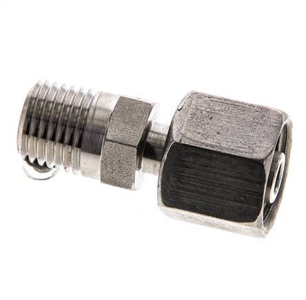 8S & 1/4'' NPT Stainless Steel Straight Swivel with Male Threads 630 bar Adjustable ISO 8434-1