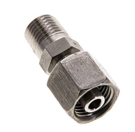 8S & 1/4'' NPT Stainless Steel Straight Swivel with Male Threads 630 bar Adjustable ISO 8434-1