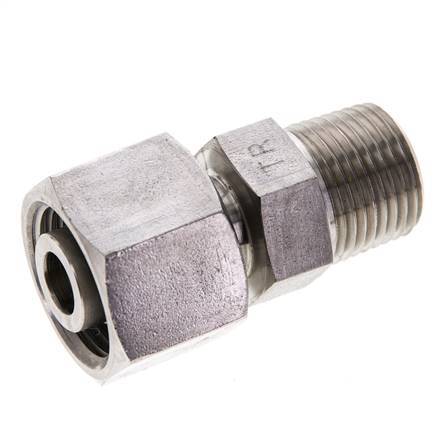 12S & 3/8'' NPT Stainless Steel Straight Swivel with Male Threads 630 bar Adjustable ISO 8434-1