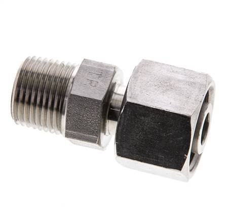 12S & 3/8'' NPT Stainless Steel Straight Swivel with Male Threads 630 bar Adjustable ISO 8434-1