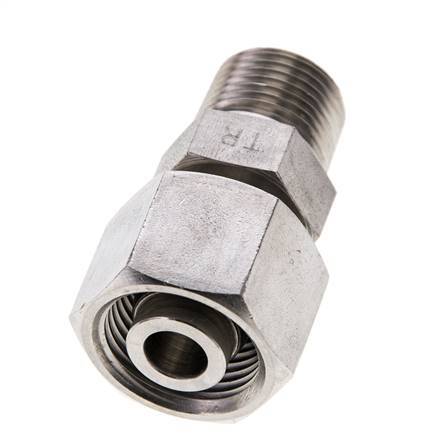 12S & 3/8'' NPT Stainless Steel Straight Swivel with Male Threads 630 bar Adjustable ISO 8434-1