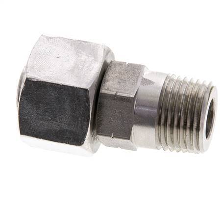 16S & 1/2'' NPT Stainless Steel Straight Swivel with Male Threads 400 bar Adjustable ISO 8434-1