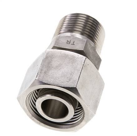 20S & 3/4'' NPT Stainless Steel Straight Swivel with Male Threads 400 bar Adjustable ISO 8434-1