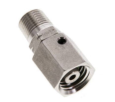 6L & 1/8'' NPT Stainless Steel Straight Swivel with Male Threads 315 bar FKM O-ring Sealing Cone Adjustable ISO 8434-1