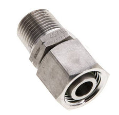 12L & 3/8'' NPT Stainless Steel Straight Swivel with Male Threads 315 bar FKM O-ring Sealing Cone Adjustable ISO 8434-1