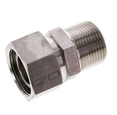 28L & 1'' NPT Stainless Steel Straight Swivel with Male Threads 160 bar FKM O-ring Sealing Cone Adjustable ISO 8434-1