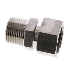 28L & 1'' NPT Stainless Steel Straight Swivel with Male Threads 160 bar FKM O-ring Sealing Cone Adjustable ISO 8434-1