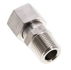 14S & 1/2'' NPT Stainless Steel Straight Swivel with Male Threads 630 bar FKM O-ring Sealing Cone Adjustable ISO 8434-1