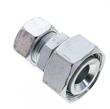 22L & 35L Zink plated Steel Straight Cutting Fitting with Swivel 160 bar ISO 8434-1