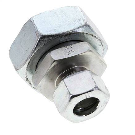 18L & 42L Zink plated Steel Straight Cutting Fitting with Swivel 160 bar ISO 8434-1