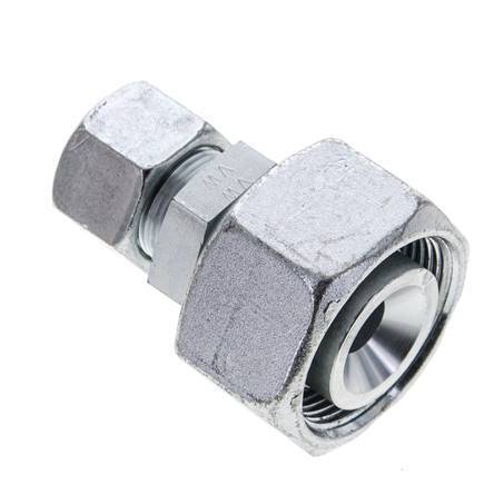16S & 30S Zink plated Steel Straight Cutting Fitting with Swivel 400 bar ISO 8434-1