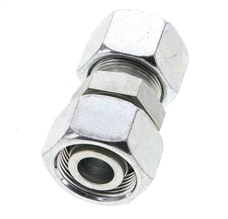 16S & 18L Zink plated Steel Straight Cutting Fitting with Swivel 315 bar ISO 8434-1