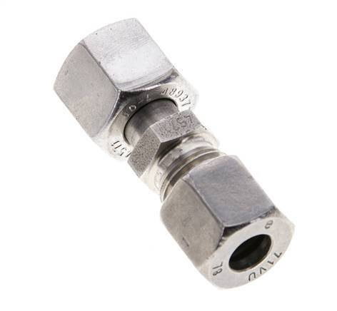 8L & 10L Stainless Steel Straight Cutting Fitting with Swivel 315 bar ISO 8434-1