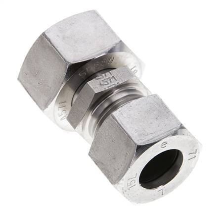 15L & 18L Stainless Steel Straight Cutting Fitting with Swivel 315 bar ISO 8434-1