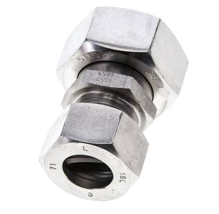 18L & 28L Stainless Steel Straight Cutting Fitting with Swivel 160 bar ISO 8434-1