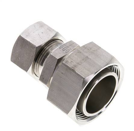 22L & 35L Stainless Steel Straight Cutting Fitting with Swivel 160 bar ISO 8434-1