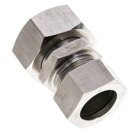 28L & 35L Stainless Steel Straight Cutting Fitting with Swivel 160 bar ISO 8434-1