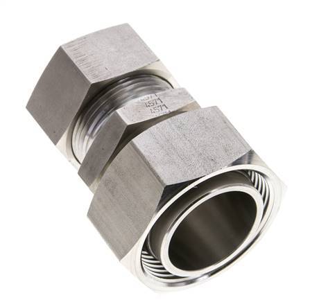 28L & 35L Stainless Steel Straight Cutting Fitting with Swivel 160 bar ISO 8434-1