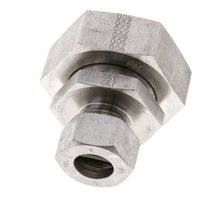 18L & 42L Stainless Steel Straight Cutting Fitting with Swivel 160 bar ISO 8434-1