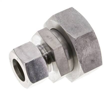 22L & 42L Stainless Steel Straight Cutting Fitting with Swivel 160 bar ISO 8434-1