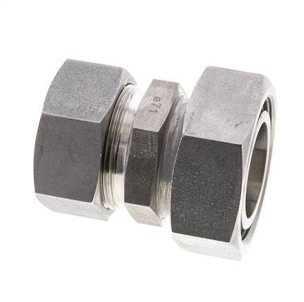 35L & 42L Stainless Steel Straight Cutting Fitting with Swivel 160 bar ISO 8434-1