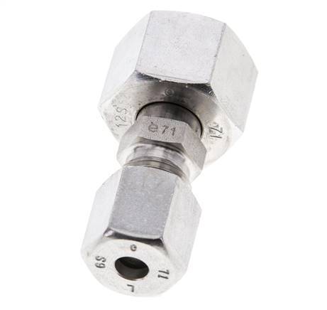 6S & 12S Stainless Steel Straight Cutting Fitting with Swivel 630 bar ISO 8434-1