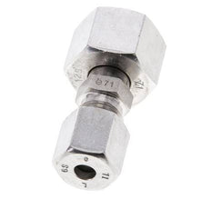 6S & 12S Stainless Steel Straight Cutting Fitting with Swivel 630 bar ISO 8434-1