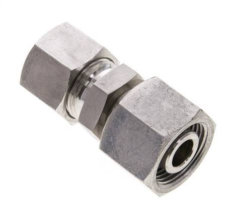 12S & 14S Stainless Steel Straight Cutting Fitting with Swivel 630 bar ISO 8434-1