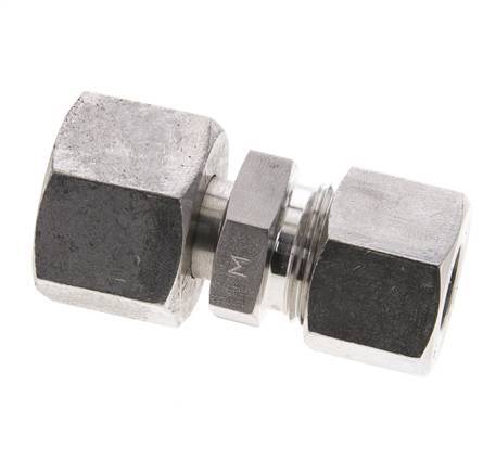 12S & 14S Stainless Steel Straight Cutting Fitting with Swivel 630 bar ISO 8434-1