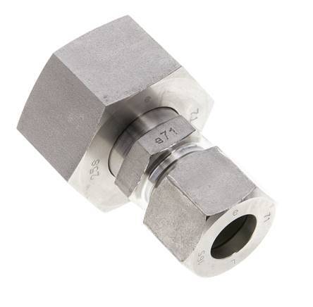 16S & 25S Stainless Steel Straight Cutting Fitting with Swivel 400 bar ISO 8434-1