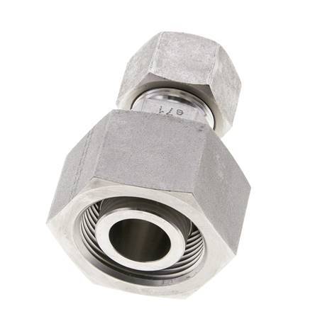 16S & 25S Stainless Steel Straight Cutting Fitting with Swivel 400 bar ISO 8434-1