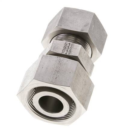 25S & 30S Stainless Steel Straight Cutting Fitting with Swivel 400 bar ISO 8434-1