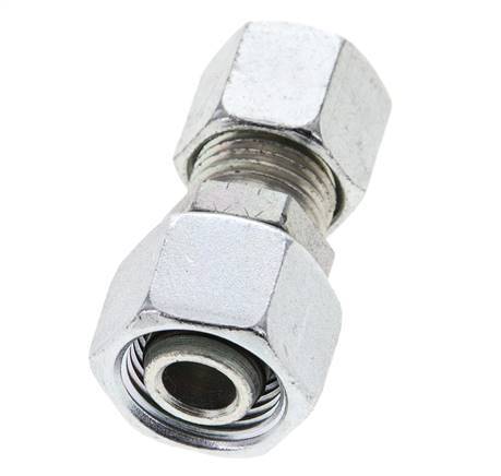 10L & 12L Zink plated Steel Straight Cutting Fitting with Swivel 315 bar NBR O-ring Sealing Cone ISO 8434-1 [2 Pieces]