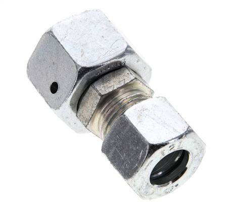 12L & 15L Zink plated Steel Straight Cutting Fitting with Swivel 315 bar NBR O-ring Sealing Cone ISO 8434-1