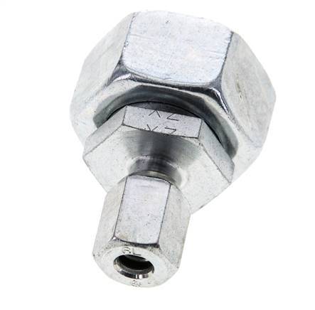 6L & 18L Zink plated Steel Straight Cutting Fitting with Swivel 315 bar NBR O-ring Sealing Cone ISO 8434-1