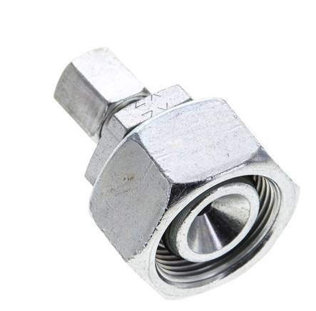 6L & 18L Zink plated Steel Straight Cutting Fitting with Swivel 315 bar NBR O-ring Sealing Cone ISO 8434-1