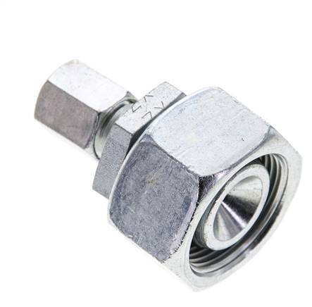 6L & 18L Zink plated Steel Straight Cutting Fitting with Swivel 315 bar NBR O-ring Sealing Cone ISO 8434-1