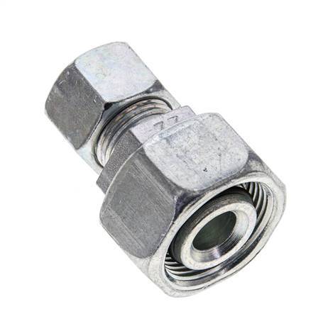 12L & 18L Zink plated Steel Straight Cutting Fitting with Swivel 315 bar NBR O-ring Sealing Cone ISO 8434-1